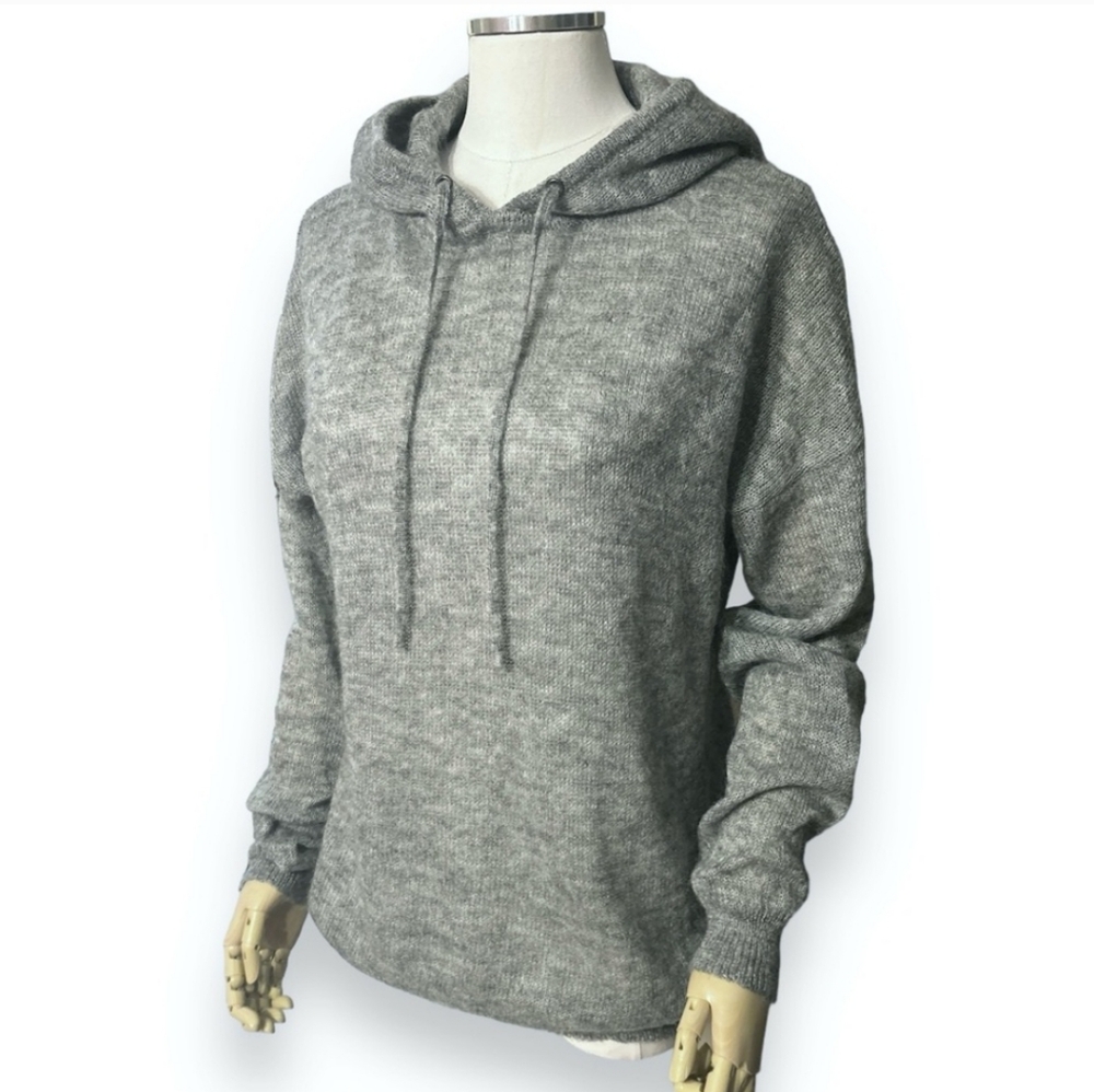 WALLACE Mohair Blend Loose Knit Hooded Sweater